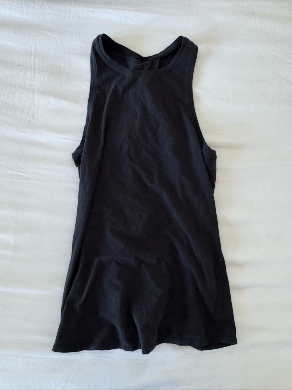 lululemon athletica Black tank with a tie back